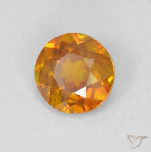 Esfalerita Laranja acastanhado Natural 0.54ct, Redondo, SI