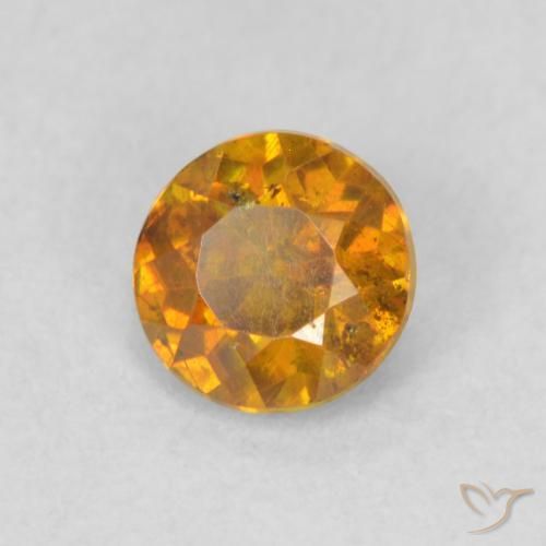 Esfalerita terra laranja Natural 0.48ct, Redondo, SI