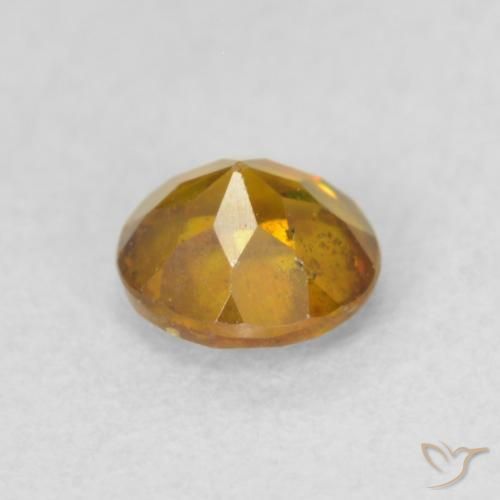 Esfalerita terra laranja Natural 0.48ct, Redondo, SI