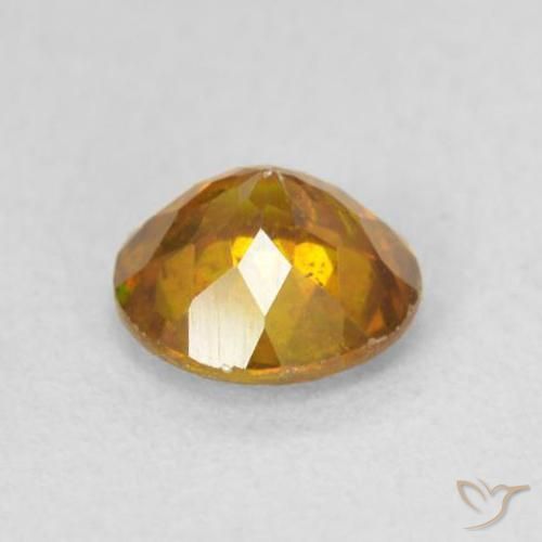 Esfalerita Laranja Médio Natural 1.11ct, Redondo, SI