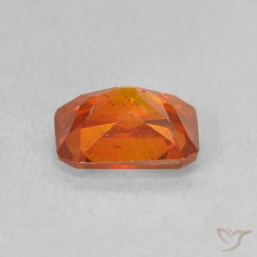 Esfalerita fogo laranja Natural 1.40ct, Corte Octógono / Esmeralda, VS-SI