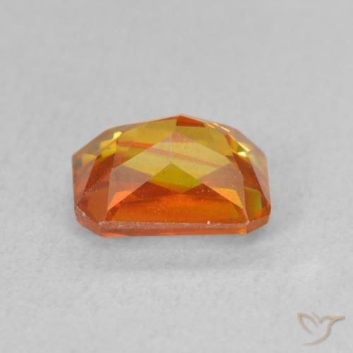 Esfalerita Laranja Médio Natural 1.60ct, Corte Octógono / Esmeralda, VS-SI