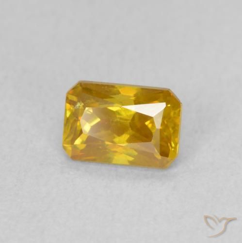 Esfalerita Dourado-Laranja Natural 0.96ct, Corte Octógono / Esmeralda, VS-SI
