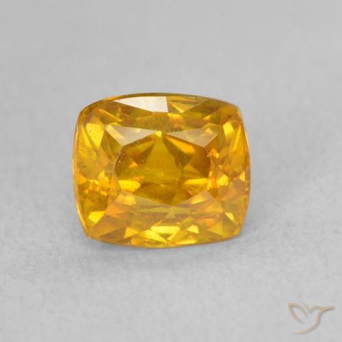 1.71ct Natural Laranja-Ouro Esfalerita, Almofada, VS-SI