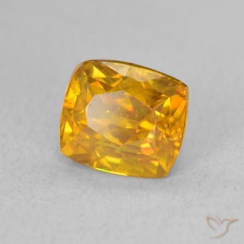 Esfalerita Laranja-Ouro Natural 1.71ct, Almofada, VS-SI