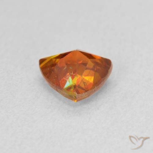 Esfalerita Laranja brilhante Natural 1.08ct, Trilhão, VS-SI