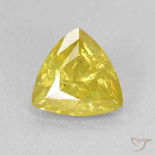 2.25ct Natural Amarelo acastanhado Esfalerita, Trilhão, SI