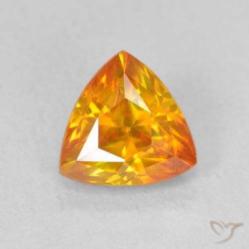 1.48ct Natural damasco laranja Esfalerita, Trilhão, SI