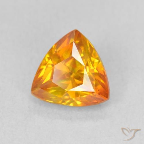 Esfalerita damasco laranja Natural 1.48ct, Trilhão, SI