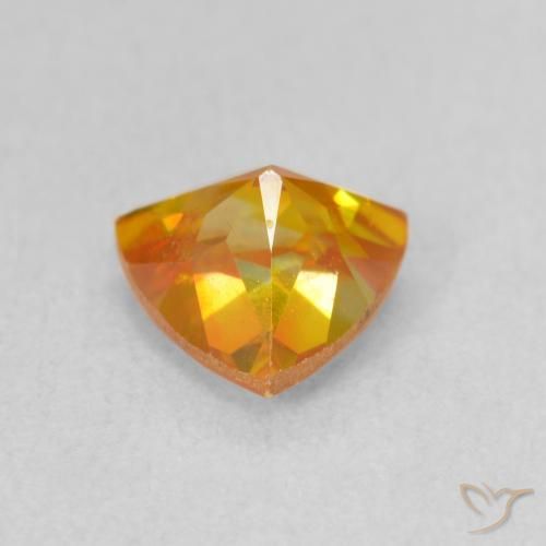 Esfalerita damasco laranja Natural 1.48ct, Trilhão, SI