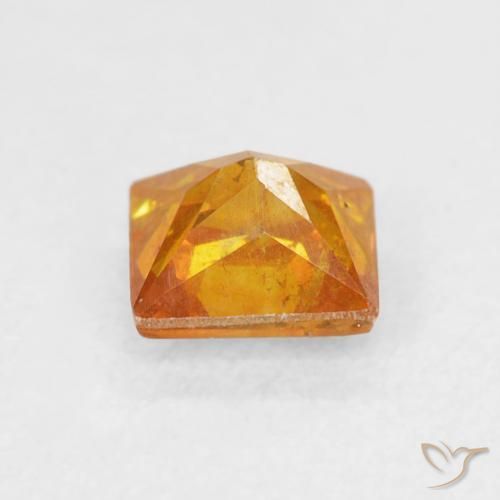 Esfalerita Laranja Médio Natural 0.85ct, Quadrado, SI