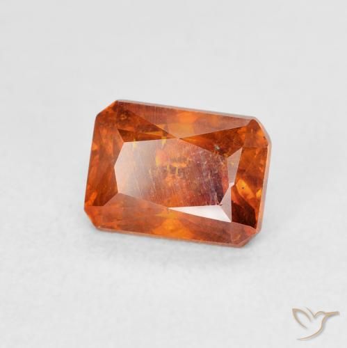 Esfalerita âmbar laranja Natural 1.81ct, Corte Octógono / Esmeralda, SI