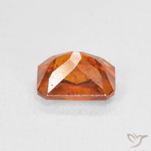 Esfalerita âmbar laranja Natural 1.81ct, Corte Octógono / Esmeralda, SI