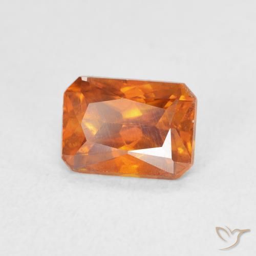 Esfalerita Cidra de Laranja Natural 1.36ct, Corte Octógono / Esmeralda, SI