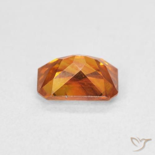 Esfalerita Cidra de Laranja Natural 1.36ct, Corte Octógono / Esmeralda, SI