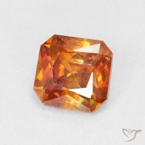 Esfalerita Medium Dark-Orange Natural 1.21ct, Corte Octógono / Esmeralda, SI