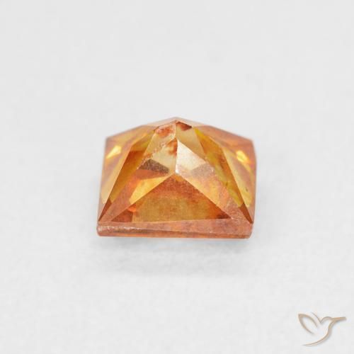 Esfalerita Laranja Médio Natural 0.88ct, Quadrado, SI