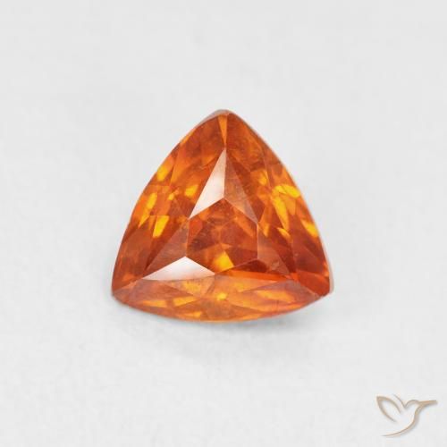 0.97ct Natural fogo laranja Esfalerita, Trilhão, SI