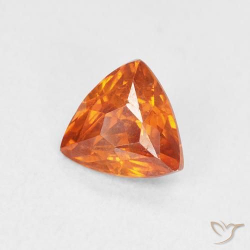 Esfalerita fogo laranja Natural 0.97ct, Trilhão, SI