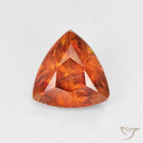 1.59ct Natural Laranja Médio Esfalerita, Trilhão, SI