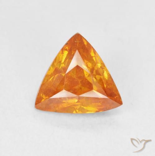 1.67ct Natural damasco laranja Esfalerita, Trilhão, SI