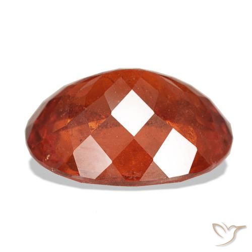 Esfalerita vermelho médio Natural 11.64ct, Corte Oval, VS-SI