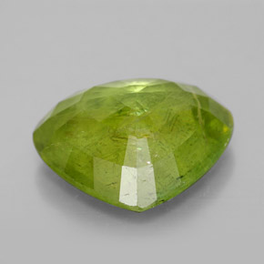 Esfena verde natural 10,16ct, formato de pêra, SI