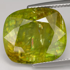 Esfena multicolorido natural 18,40ct, almofada cortada, SI