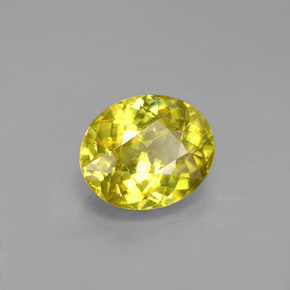 Esfena amarelo natural 1,83ct, corte oval, VS-SI