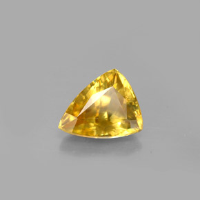 Esfena amarelo natural 1,52ct, trillion, VS