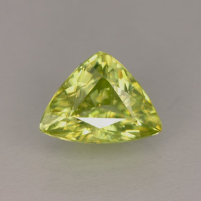 Esfena verde natural 1,09ct, trillion, VS