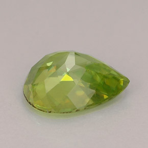 Esfena verde natural 1,26ct, formato de pêra, VS