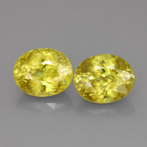 Pedras preciosas de esfena amarelo natural de  ct, corte oval, VS