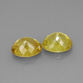 Pedras preciosas de esfena amarelo natural de  ct, corte oval, VS