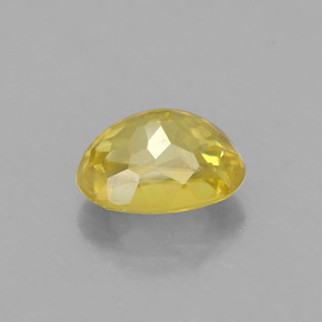 Esfena amarelo natural 1,28ct, corte oval, VS