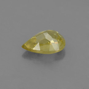 Esfena ouro natural 0,99ct, formato de pêra, VS-SI