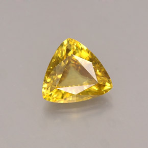 Esfena amarelo natural 0,94ct, trillion, VS