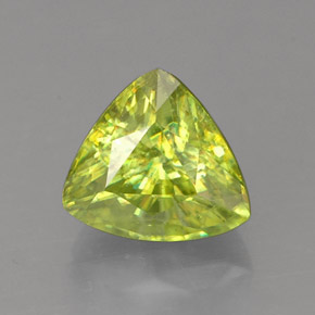 Esfena verde natural 1,46ct, trillion, VS