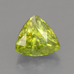 Esfena verde natural 1,46ct, trillion, VS