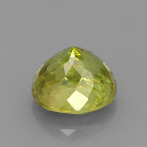 Esfena verde natural 3,15ct, corte oval, VS