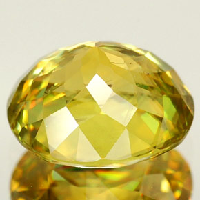 Esfena amarelo natural 1,94ct, corte oval, VVS-VS