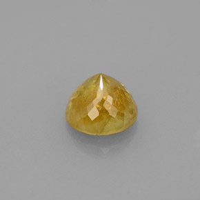 Esfena amarelo natural 1,73ct, corte redondo, SI