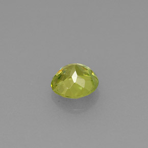 Esfena verde natural 0,47ct, corte redondo, VVS-VS