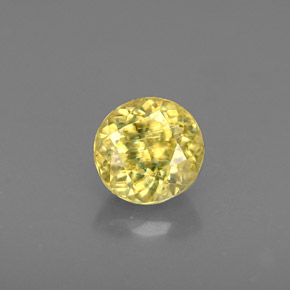 Esfena ouro natural 0,45ct, corte redondo, VVS-VS