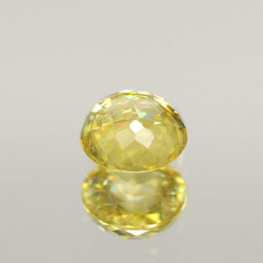Esfena amarelo natural 0,36ct, corte redondo, VVS