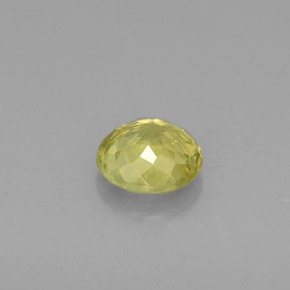 Esfena amarelo natural 0,40ct, corte redondo, VVS