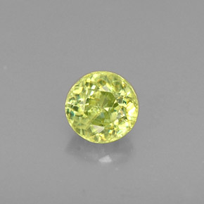 Esfena verde natural 0,36ct, corte redondo, VS