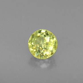 Esfena verde natural 0,36ct, corte redondo, VS