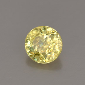 Esfena amarelo natural 0,72ct, corte redondo, VS