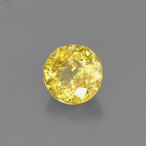 Esfena amarelo natural 0,81ct, corte redondo, VS-SI
